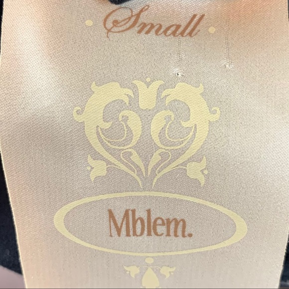 Mblem Black Slouch Style Tee Shirt Tall Long USA|S - Picture 3 of 7